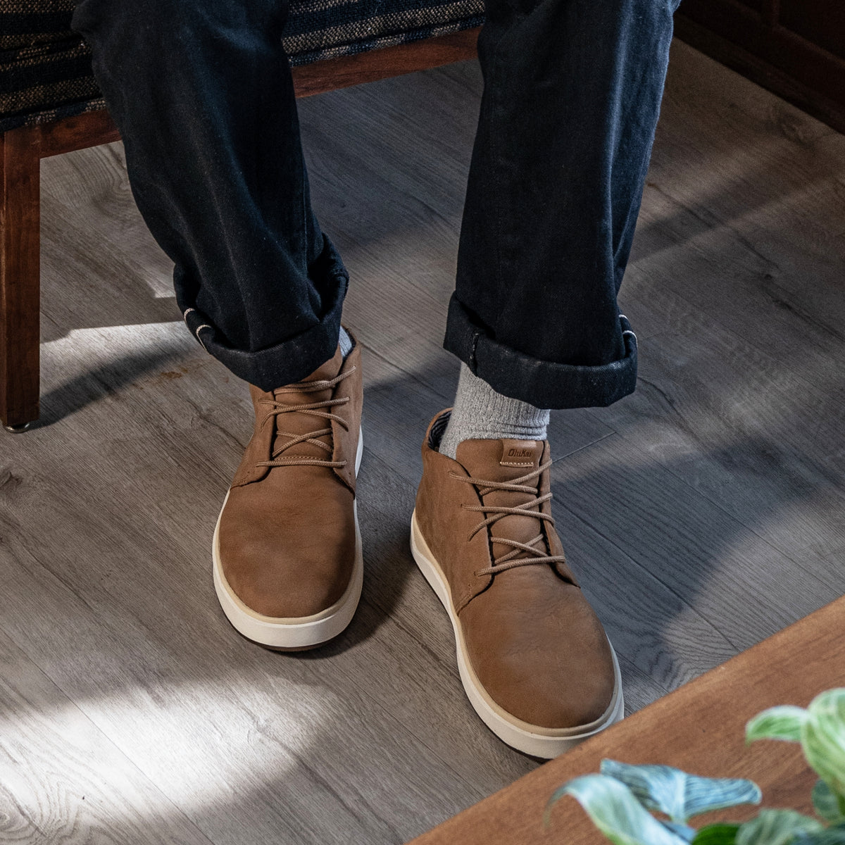 Papakū 'Ili Men’s Waterproof Leather Boots- Tan