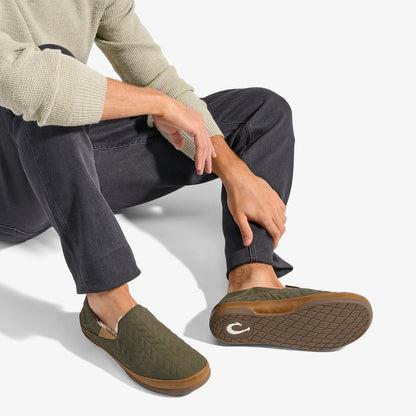 Hanohano Men’s Waxed Canvas Slippers - Husk