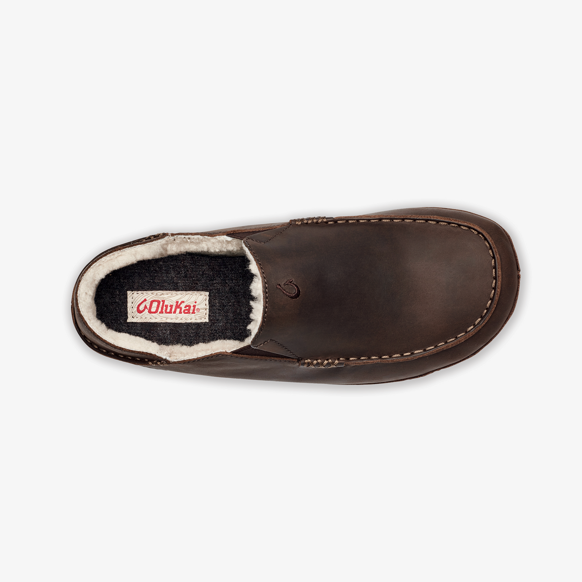 Moloā Men's Nubuck Leather Slippers - Dark Wood
