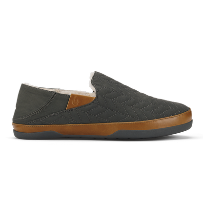 Hanohano Men’s Waxed Canvas Slippers - Dark Shadow