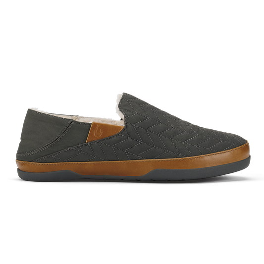Hanohano Men’s Waxed Canvas Slippers - Dark Shadow
