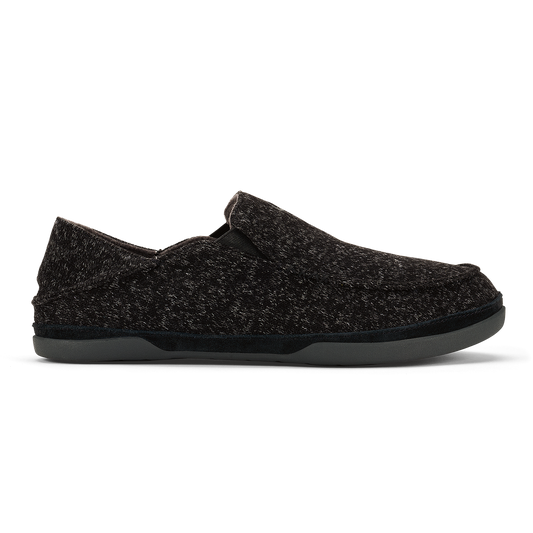 Moloā Hulu Men’s Wool Slippers - Black