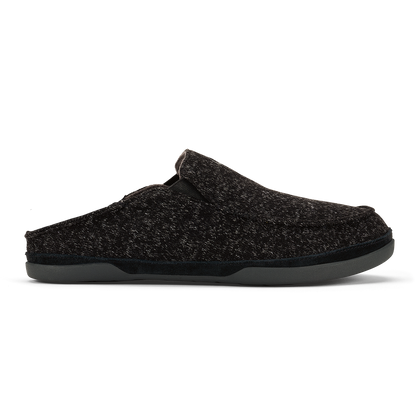 Moloā Hulu Men’s Wool Slippers - Black