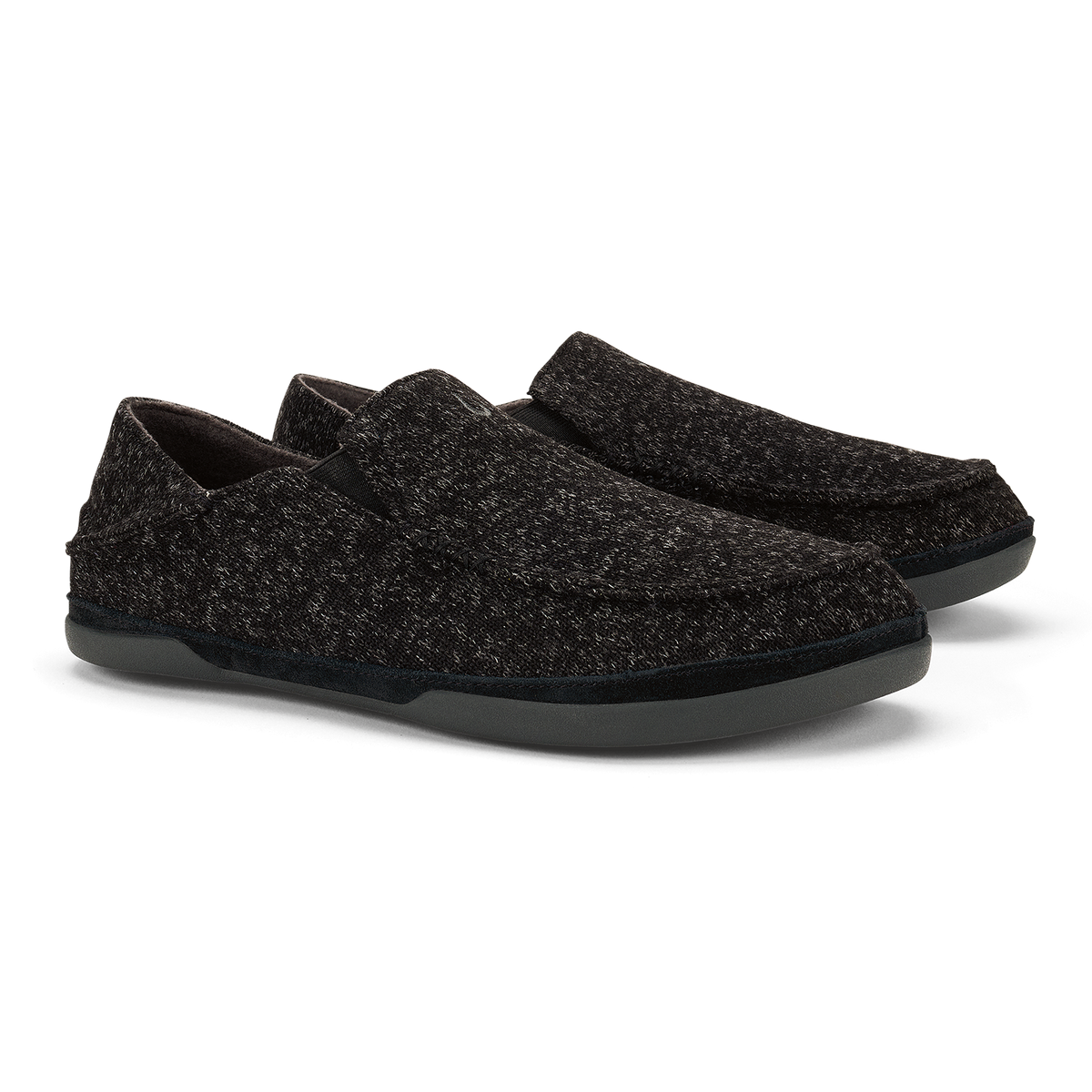 Moloā Hulu Men’s Wool Slippers - Black