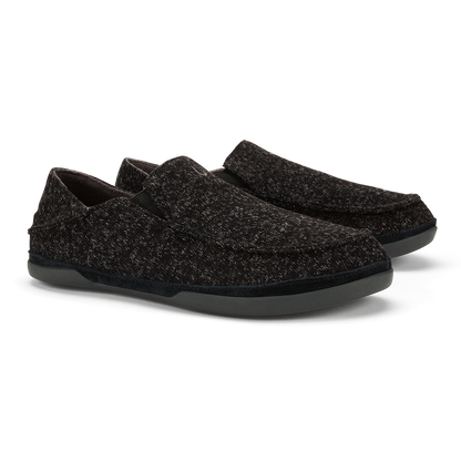 Moloā Hulu Men’s Wool Slippers - Black