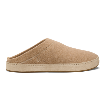 Hāmani Hulu Men’s Wool Mule Slippers - Oatmeal