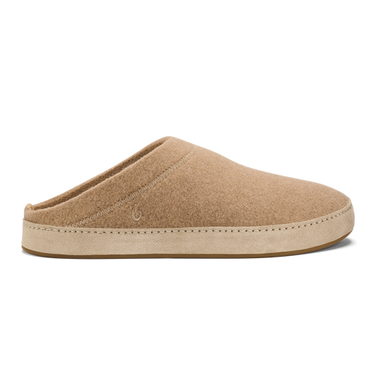 Hāmani Hulu Men’s Wool Mule Slippers - Oatmeal