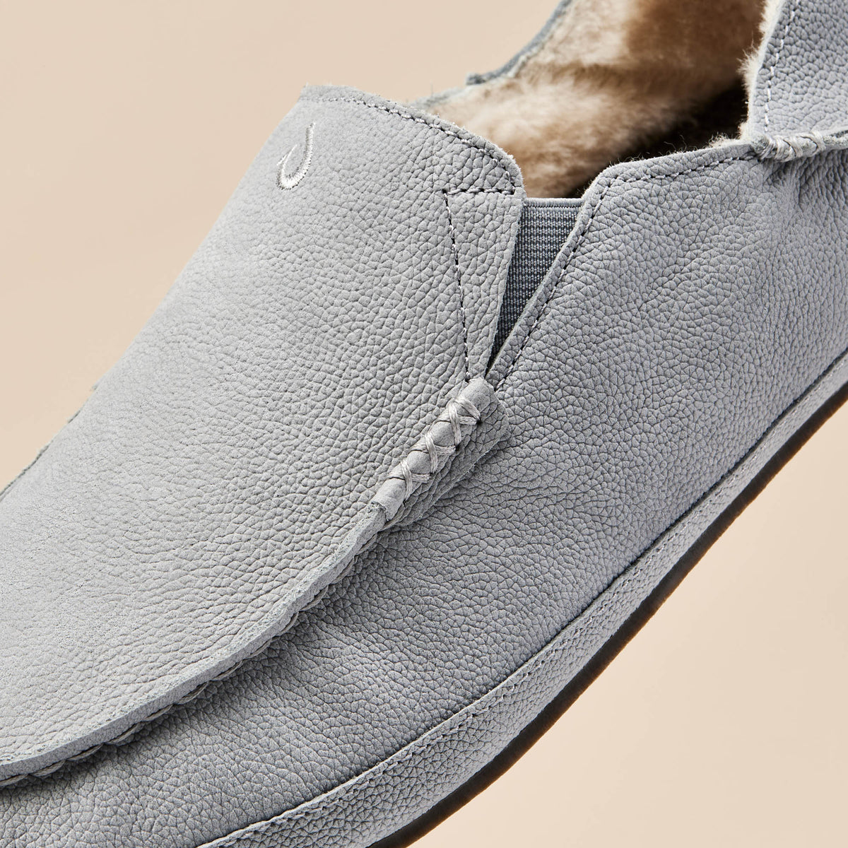 Moloā Men's Leather Slippers - Kona Coffee