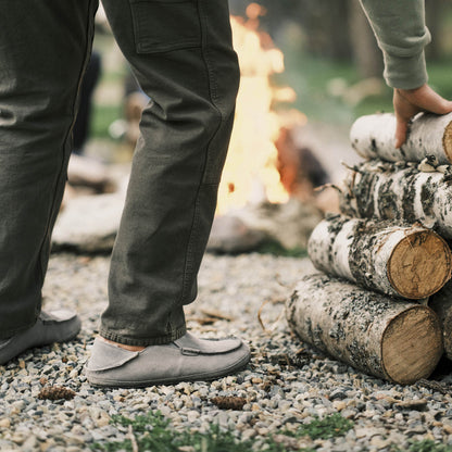 Moloā Men's Leather Slippers - Kona Coffee