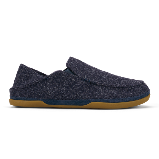 Moloā Hulu Men’s Wool Slippers - Trench Blue
