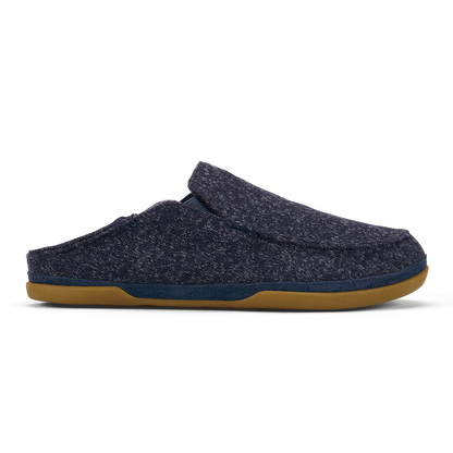 Moloā Hulu Men’s Wool Slippers - Trench Blue