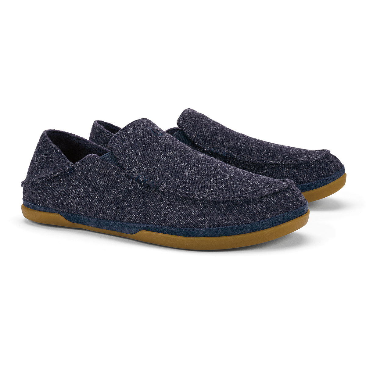Moloā Hulu Men’s Wool Slippers - Trench Blue