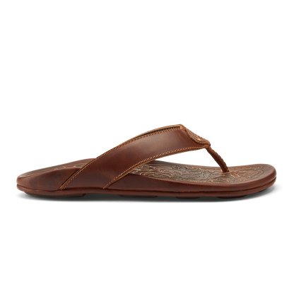 Mekila Men's Full-Grain Leather Beach Sandals - Natural
