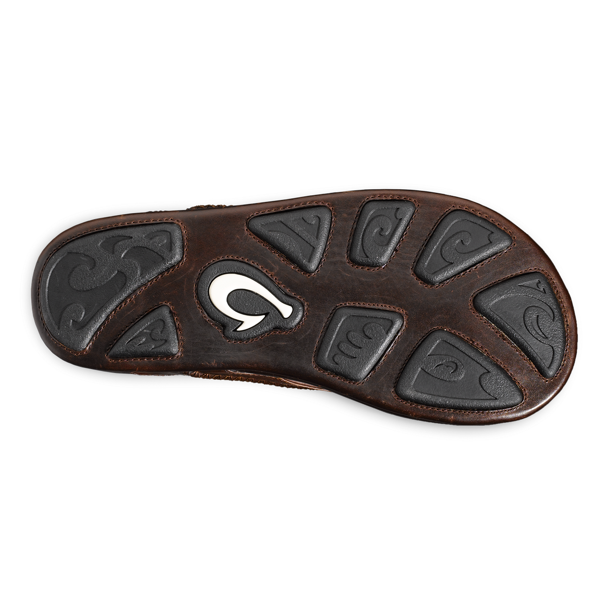 Mea Ola Men's Leather Beach Sandals - Dark Java
