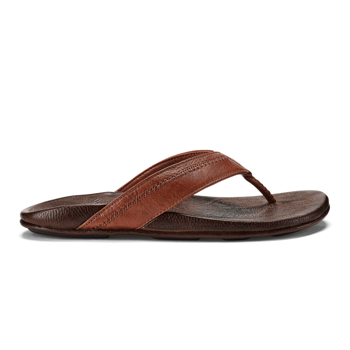 Hiapo - Rum / Dark Wood Men’s Leather Beach Sandals