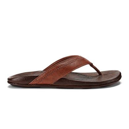 Hiapo - Rum / Dark Wood Men’s Leather Beach Sandals