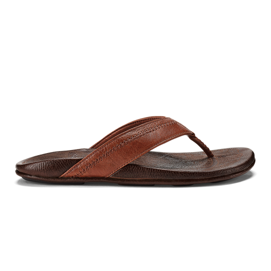 Hiapo - Rum / Dark Wood Men’s Leather Beach Sandals