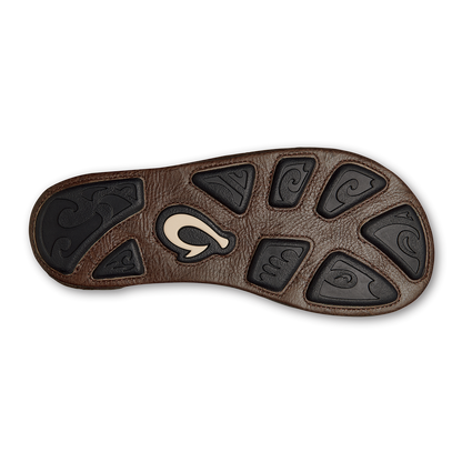 Hiapo - Rum / Dark Wood Men’s Leather Beach Sandals