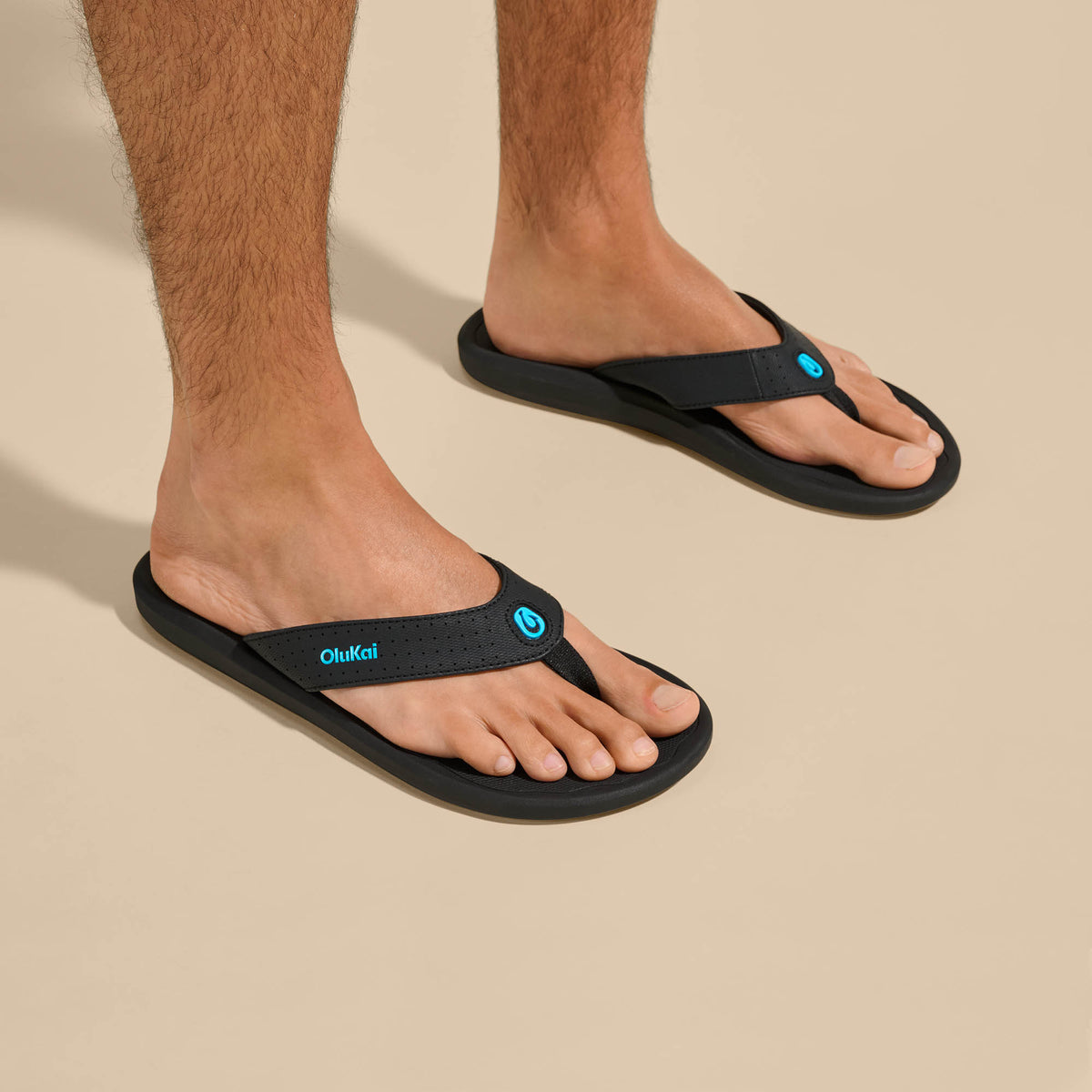 Ki‘i Men’s Water Ready Beach Sandals - Lava Rock / Bold Blue