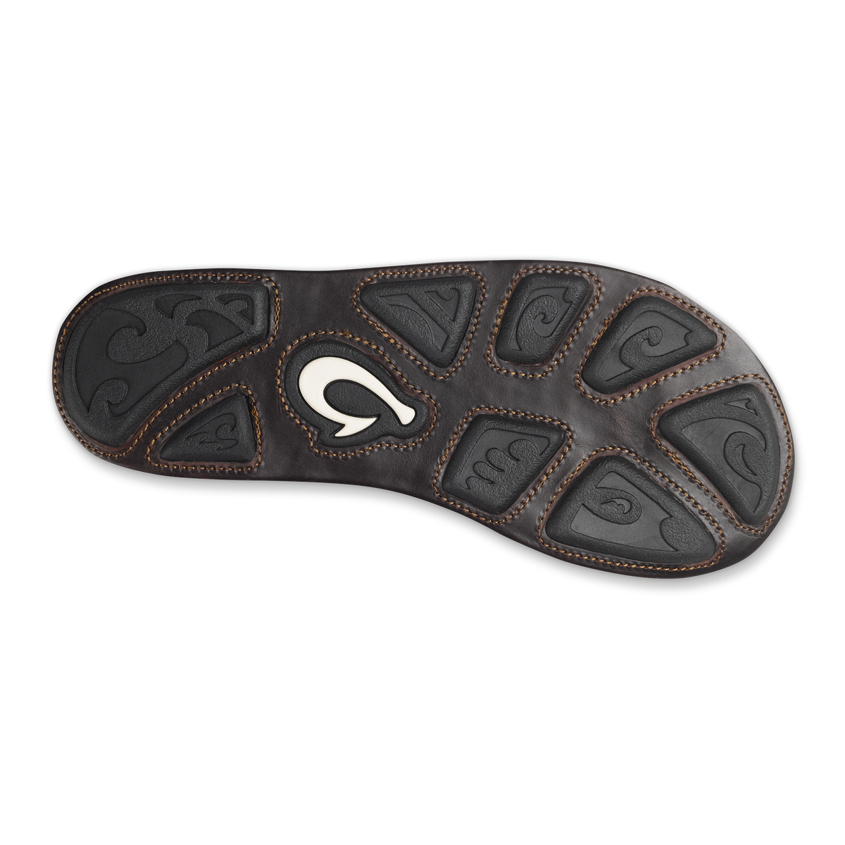 Mea Ola Men's Leather Sandals - Tan / Dark Java
