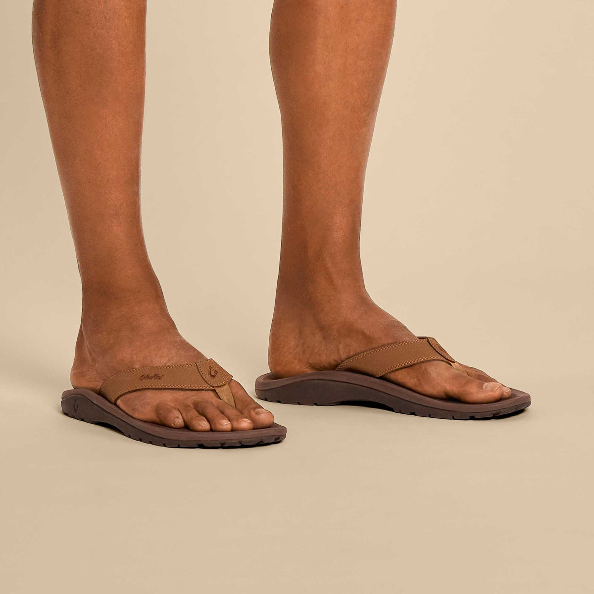 ‘Ohana Men's Best Selling Beach Sandals - Tan / Dark Java