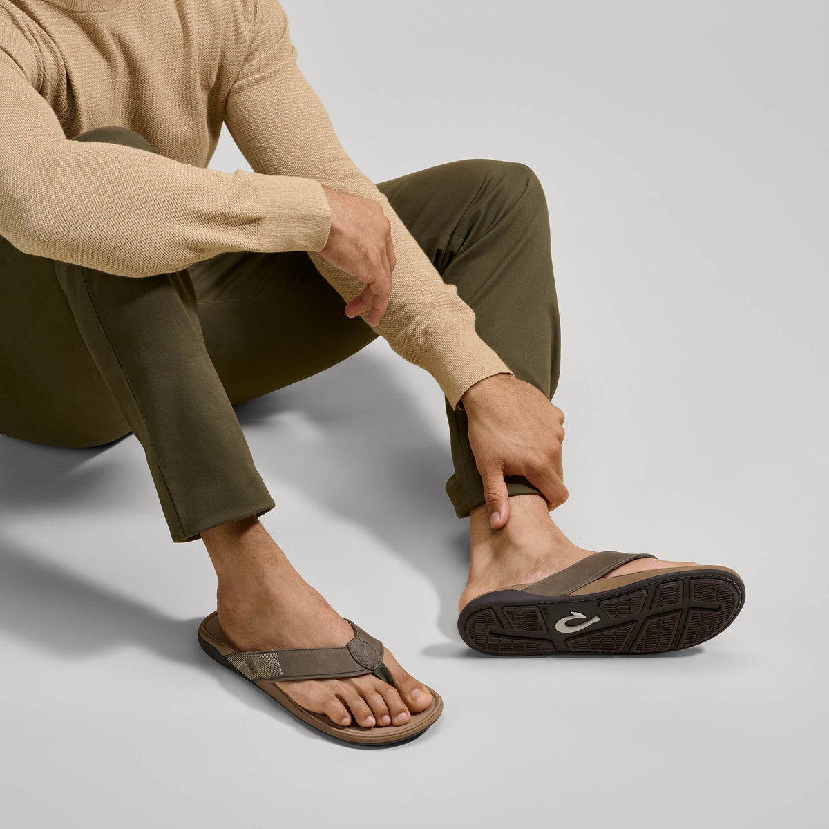 Tuahine Men's Waterproof Leather Beach Sandals - Hunter