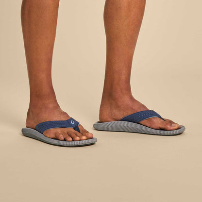 Ulele Men's Beach Sandals - Blue Depth / Charcoal