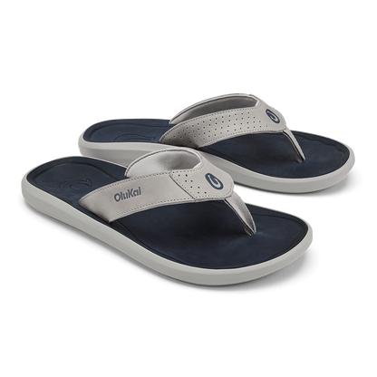 Pili Men’s Waterproof Leather Sandals - Ash / Mood Indigo