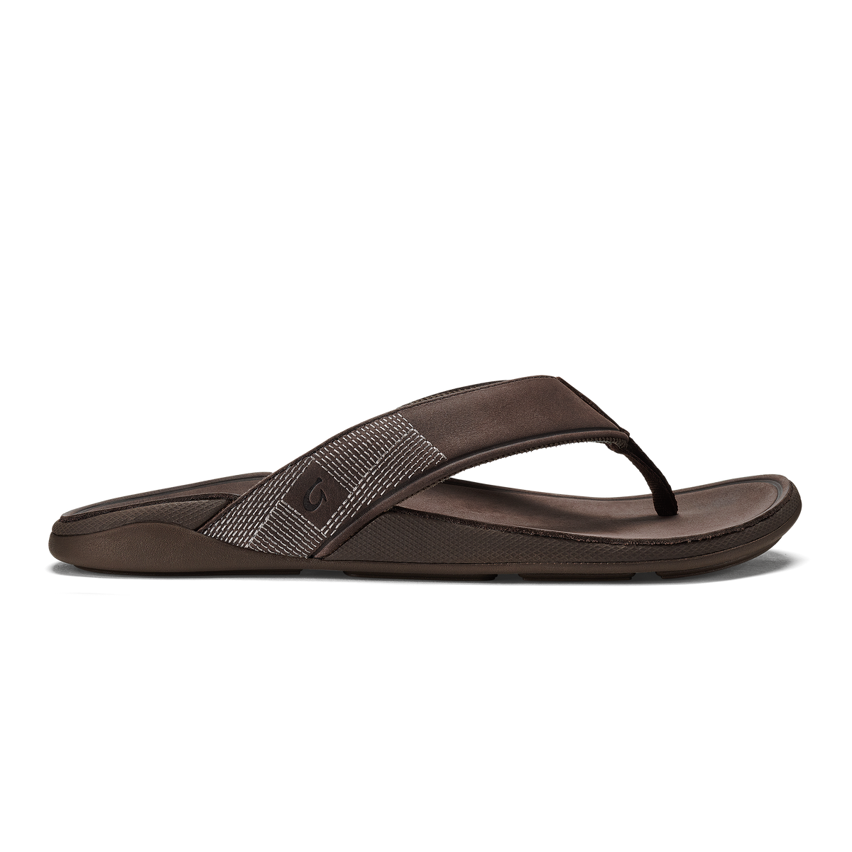 Tuahine Men's Waterproof Leather Beach Sandals - Dark Wood