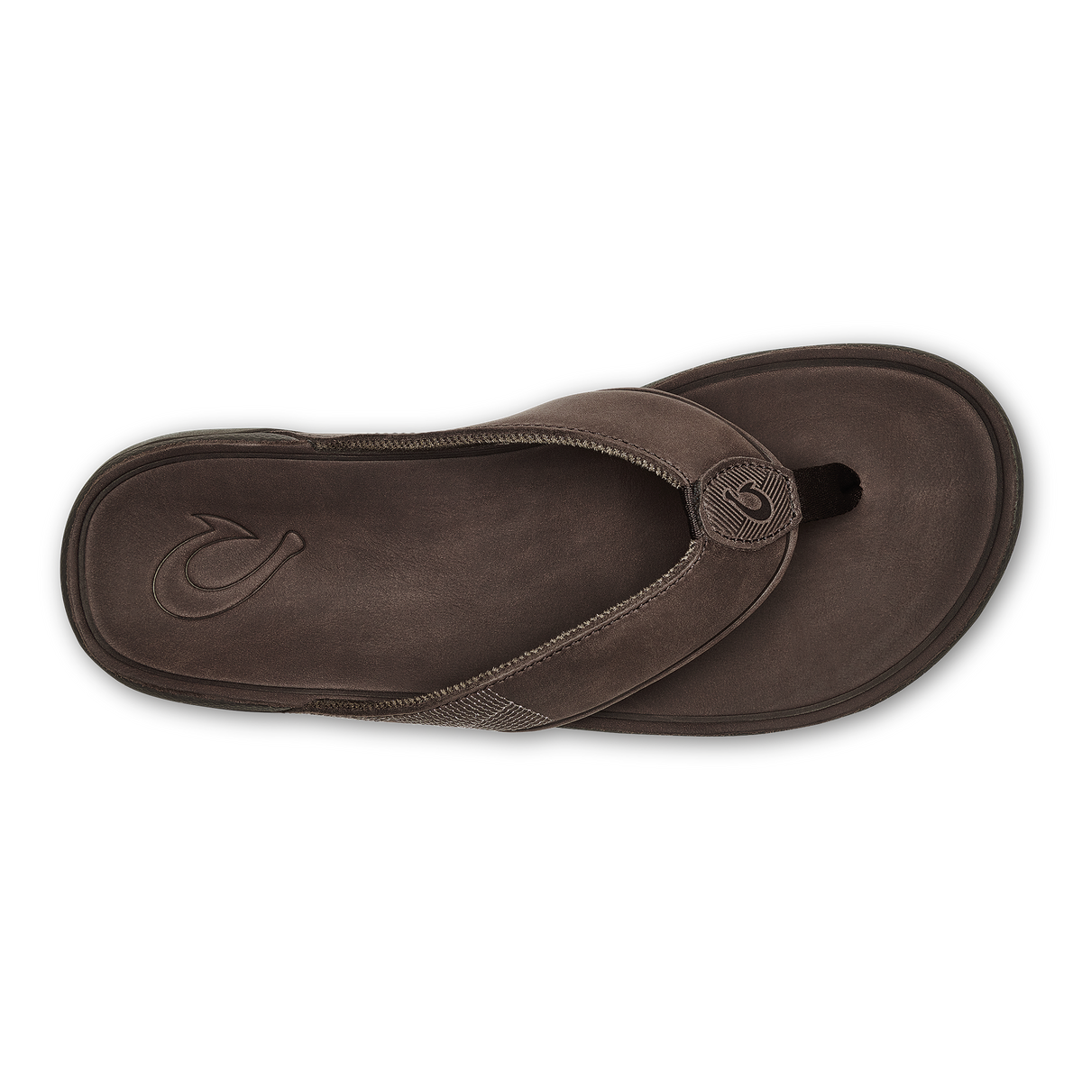 Tuahine Men's Waterproof Leather Beach Sandals - Dark Wood