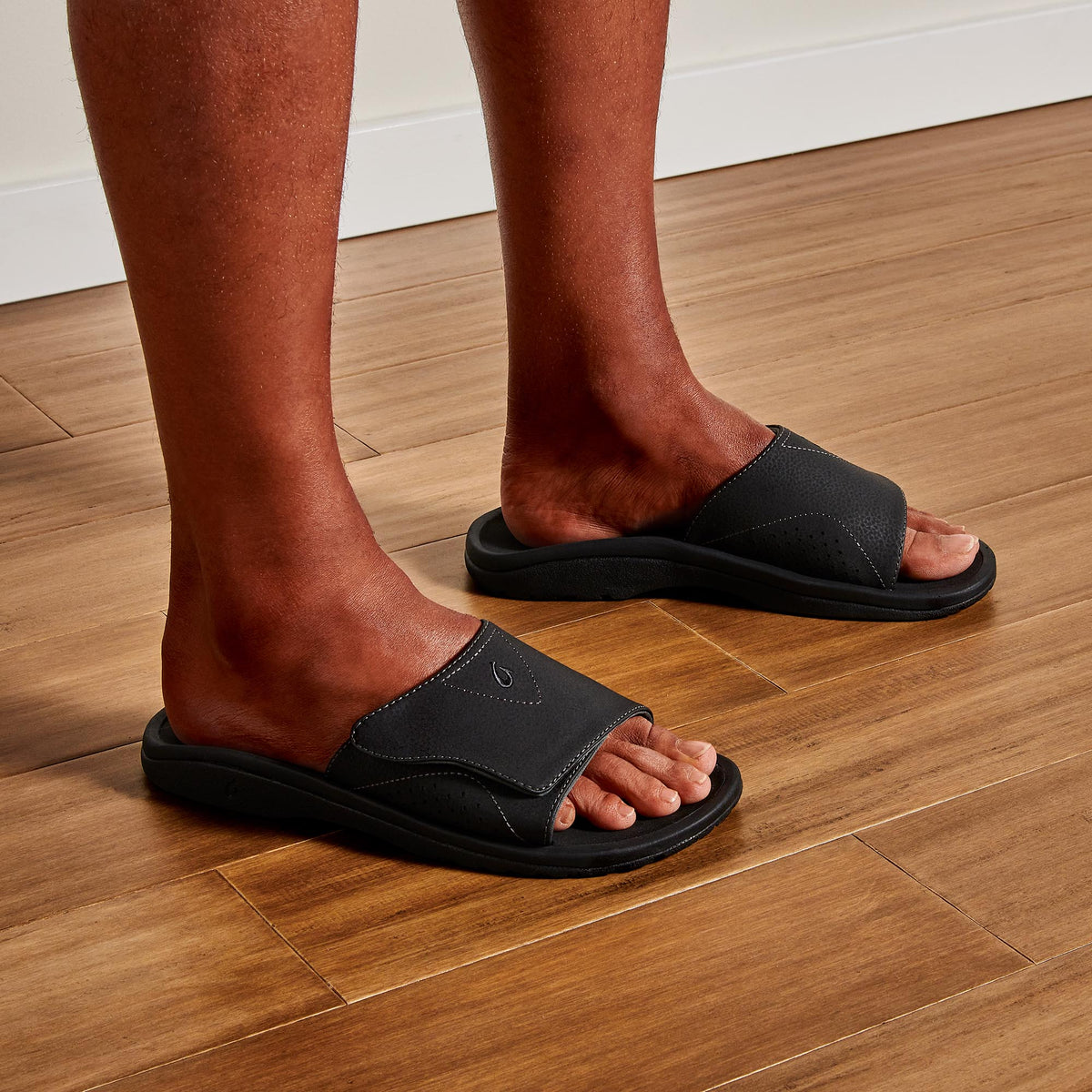 Nalu Slide Men's Beach Slide Sandals - Black