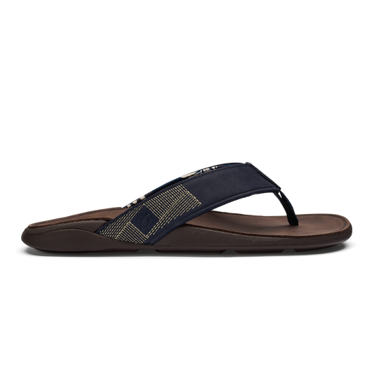 Tuahine Men's Waterproof Leather Beach Sandals - Trench Blue