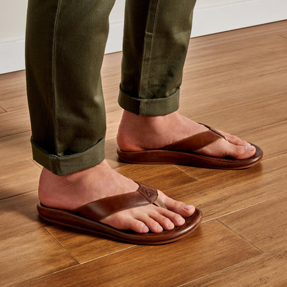 ‘Ilikai Men‘s Leather Sandals - Toffee