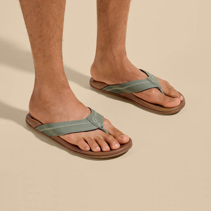 Hiapo - Odyssey Grey / Sahara Men’s Leather Beach Sandals