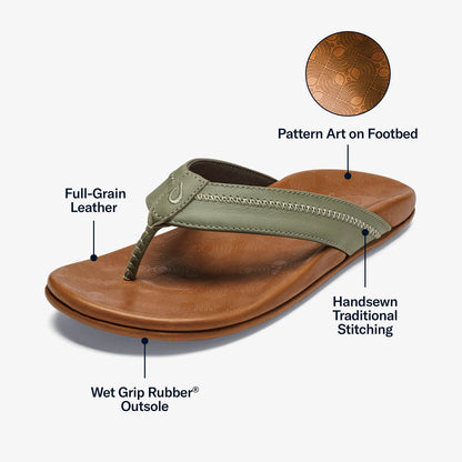 Hiapo - Odyssey Grey / Sahara Men’s Leather Beach Sandals