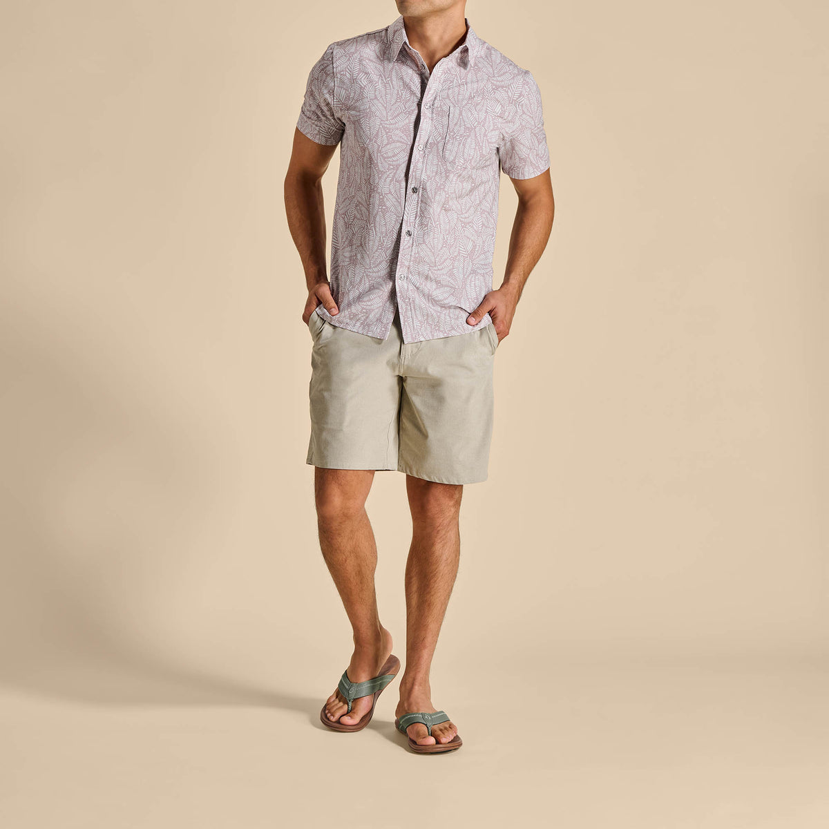 Hiapo - Odyssey Grey / Sahara Men’s Leather Beach Sandals