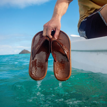 Pili Men’s Waterproof Leather Sandals - Fox