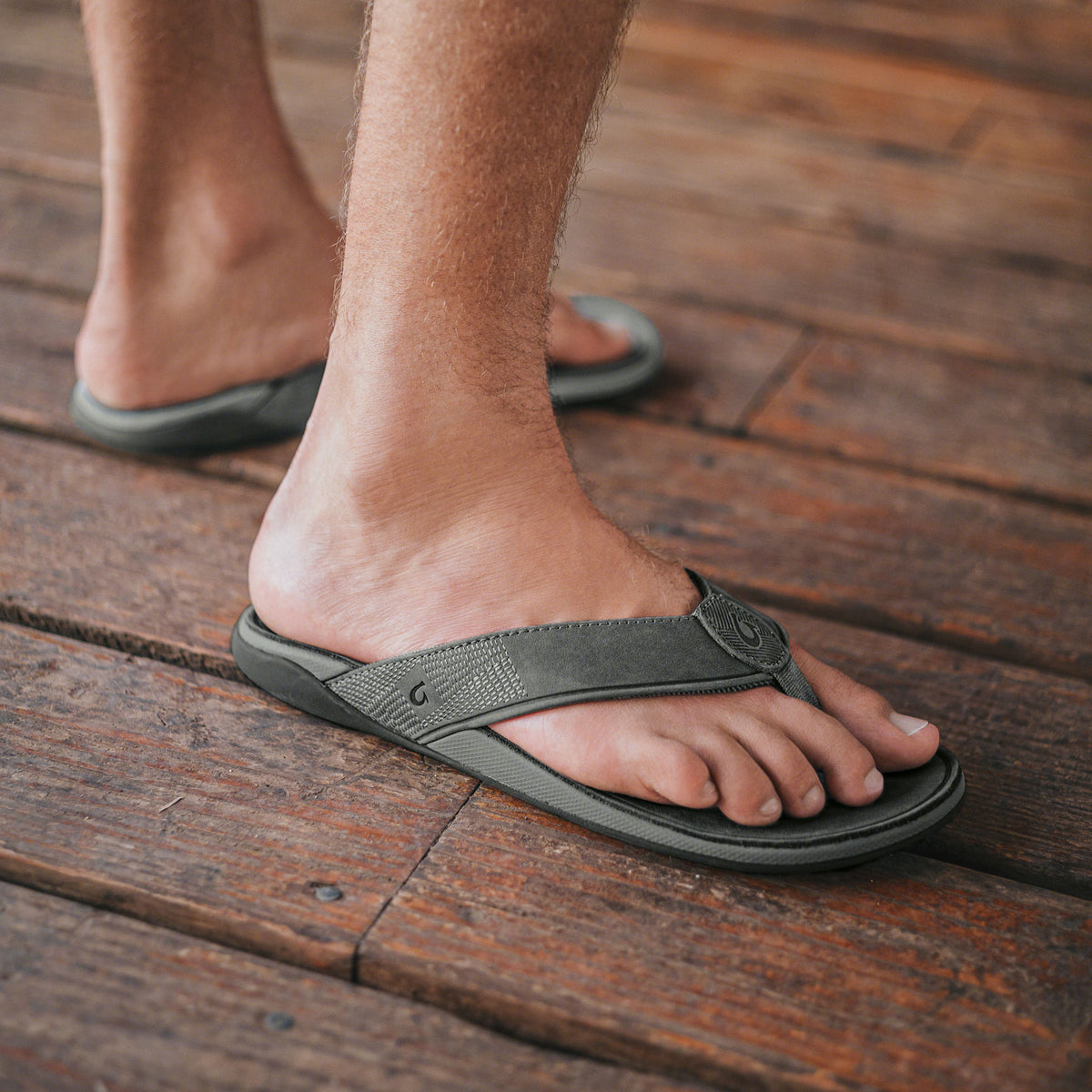 Tuahine Men's Waterproof Leather Beach Sandals - Lagoon