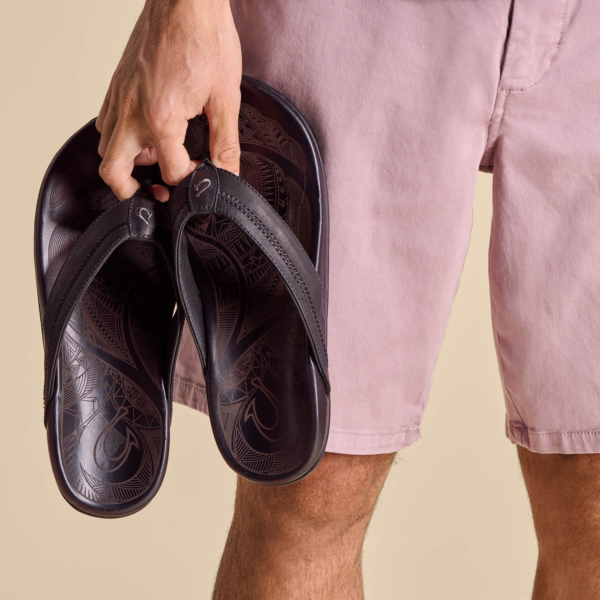 Hiapo - Lava Rock Men’s Leather Beach Sandals
