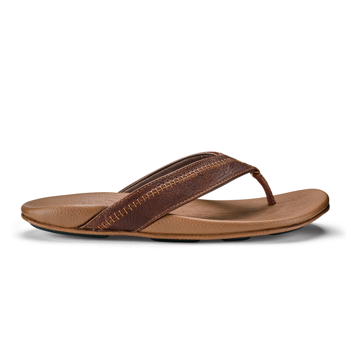 Hiapo -Dark Java / Toffee Men’s Leather Beach Sandals