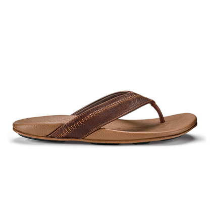 Hiapo -Dark Java / Toffee Men’s Leather Beach Sandals