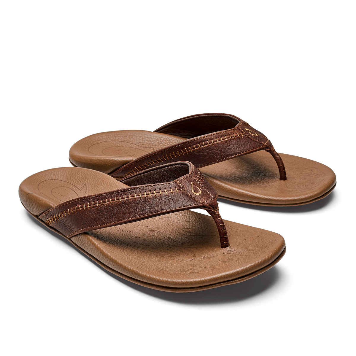 Hiapo -Dark Java / Toffee Men’s Leather Beach Sandals