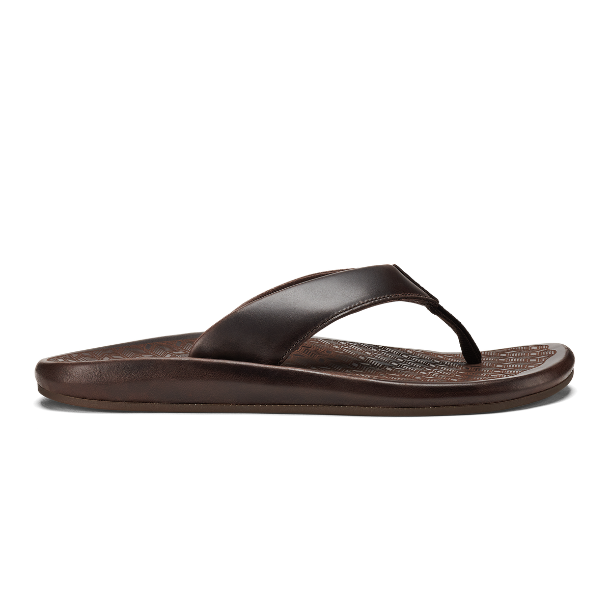 ‘Ilikai Men‘s Leather Beach Sandals - Dark Wood