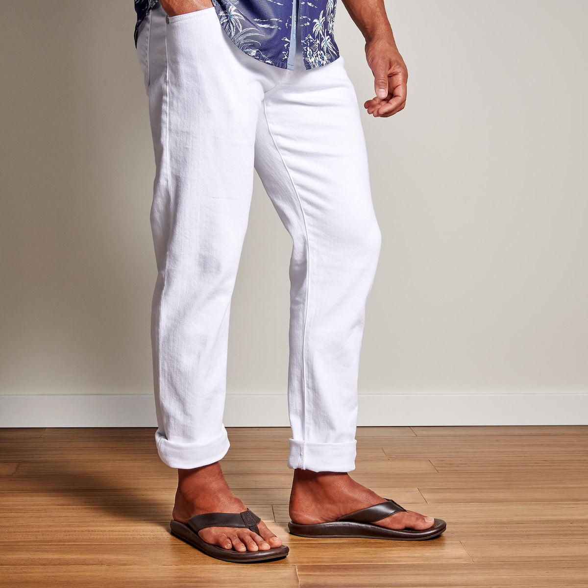 ‘Ilikai Men‘s Leather Beach Sandals - Dark Wood