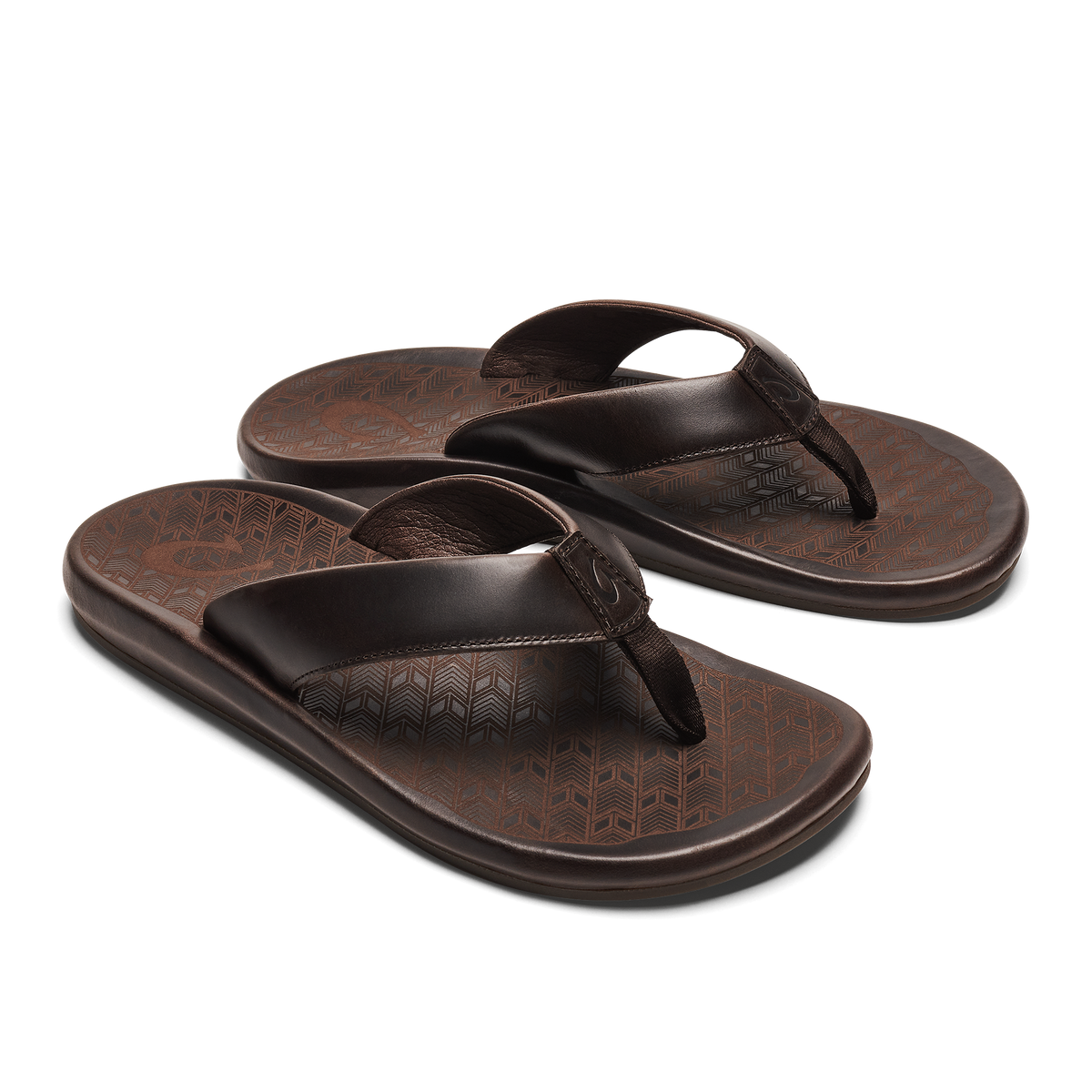 ‘Ilikai Men‘s Leather Beach Sandals - Dark Wood