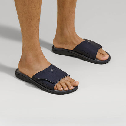 OluKai Nalu Slide - Trench Blue / Charcoal | Men's Sandals