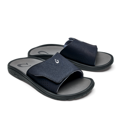 OluKai Nalu Slide - Trench Blue / Charcoal | Men's Sandals