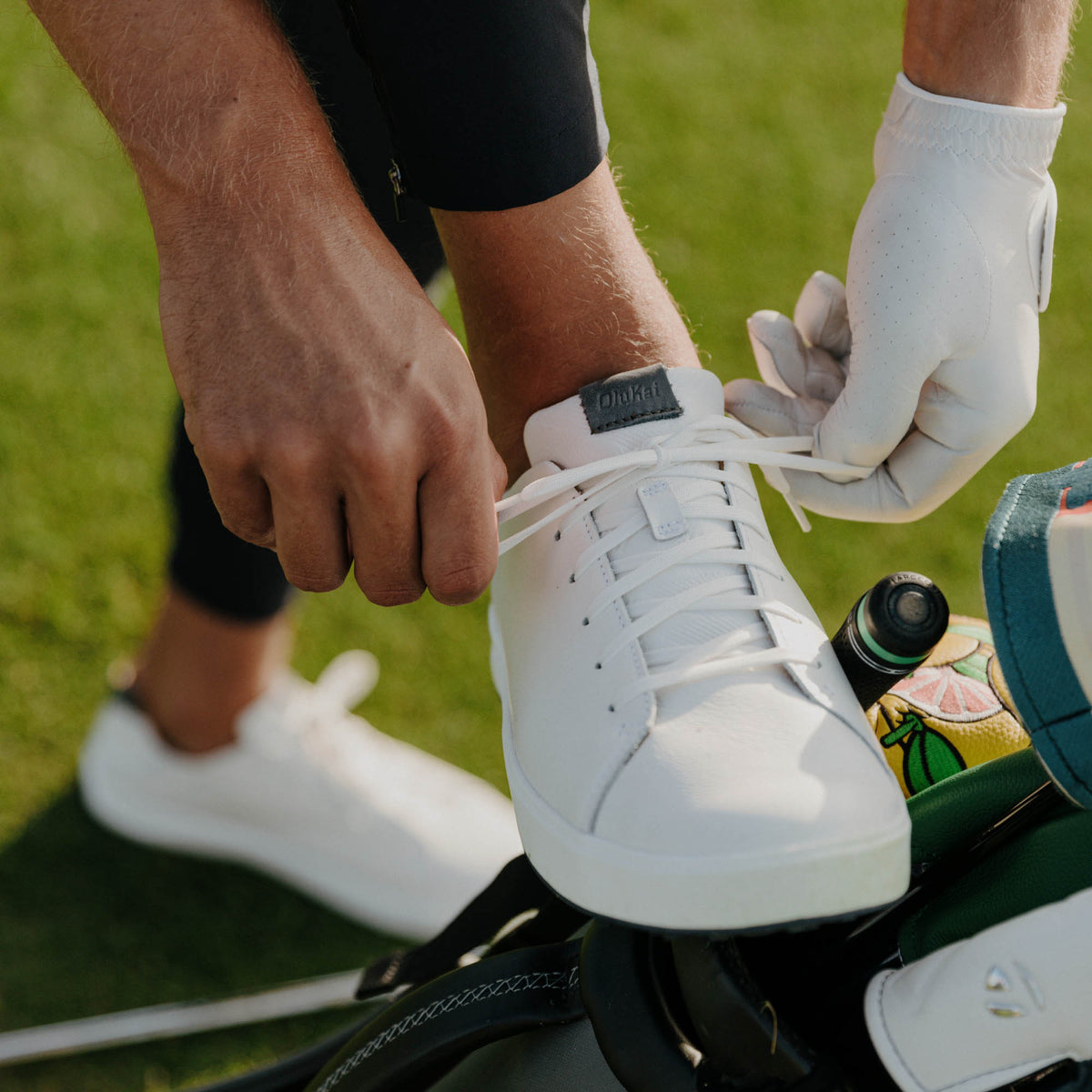 Wai‘alae Men’s Waterproof Leather Golf Shoes - White