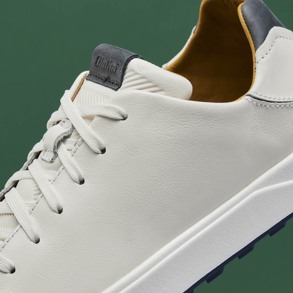 Wai‘alae Men’s Waterproof Leather Golf Shoes - White
