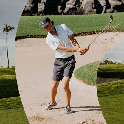 Manele Men’s Breathable Golf Shoes - Poi / Charcoal